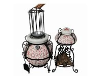 Тандыр керамический Арттандыр Венецианский купец Red (в комплекте дровница-подставка под крышку)