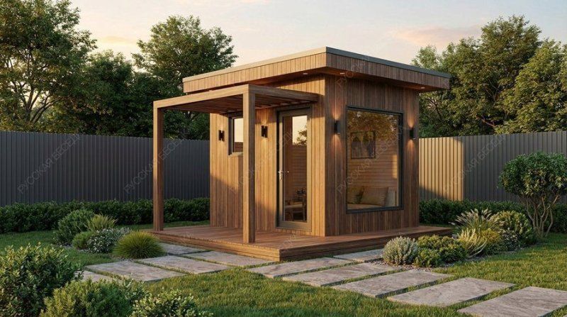 Мини домик-беседка с кроватью Лопост