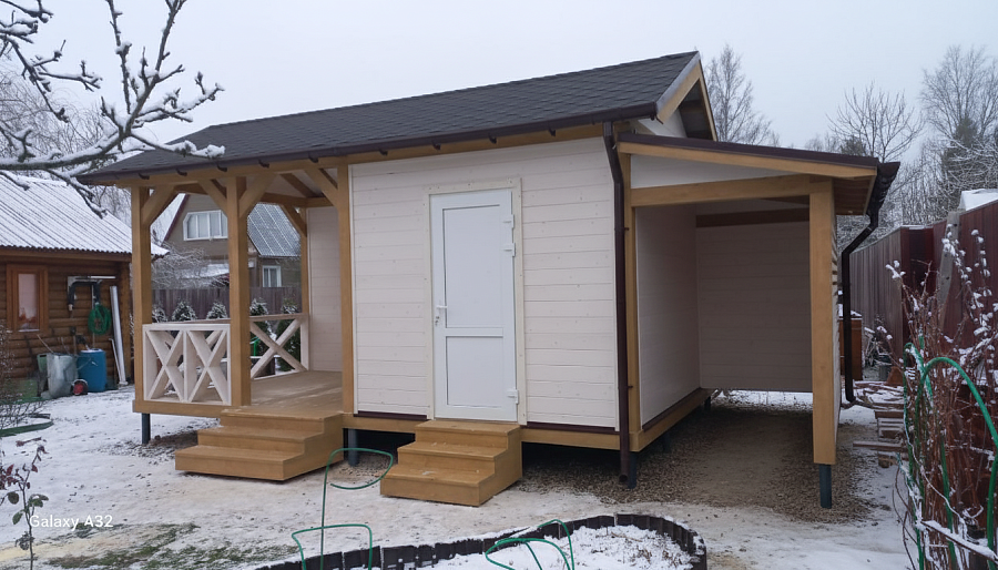 Летняя кухня ВЕСНА 7,5х4 с дровником