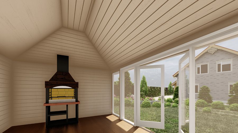 Застекленная беседка Аннэт 4х6 Лайт