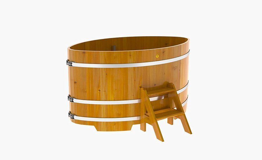 Купель овальная 1,12Х1, 83 из лиственницы, высота 1000