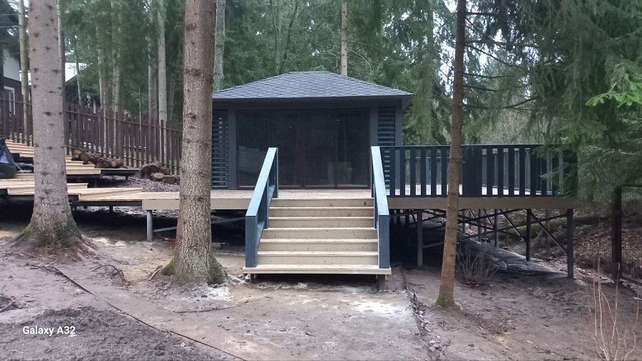 Застекленная беседка БАЛТИКА 4х5 с террасой