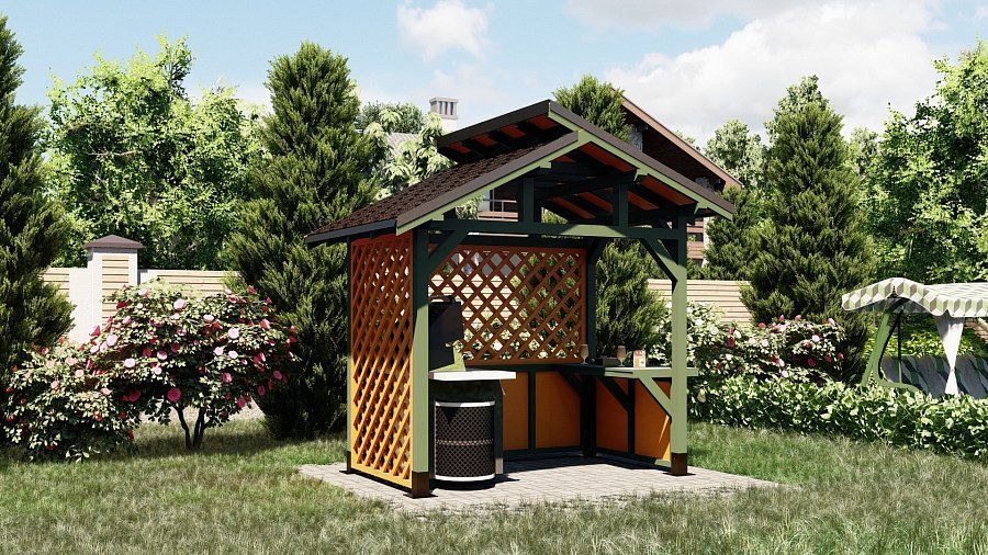 Навес для мангала и барбекю Сурово